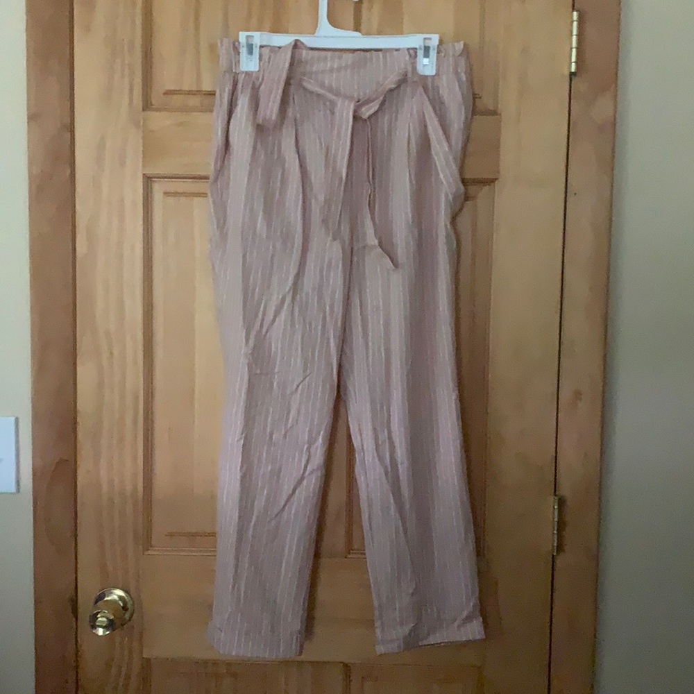Cotton pant with belt